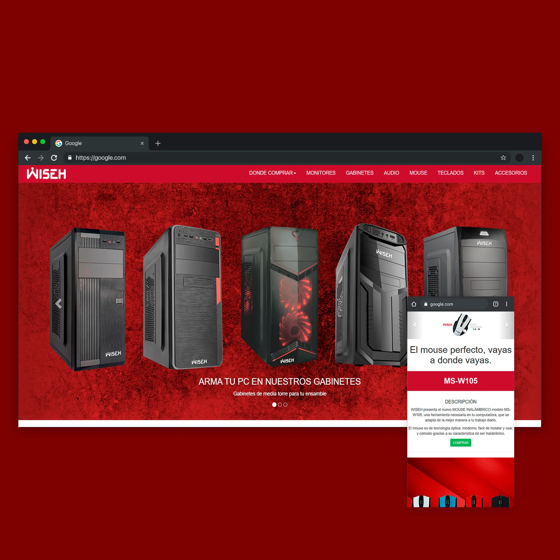 Proyecto Wiseh - Sitio web y produccion por BuenPunto Studio